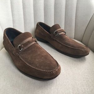 Salvatore Ferragamo Brown Suede Loafers